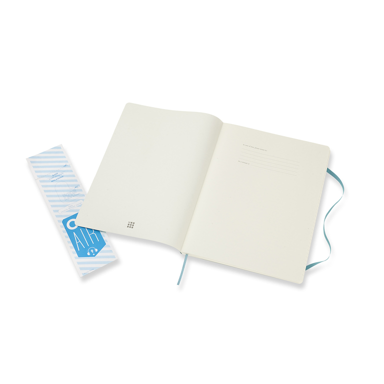 Zápisník Moleskine měkký linkovaný modrozelený XL