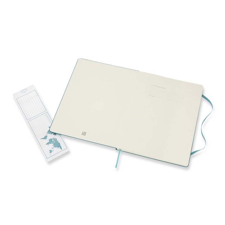 Zápisník Moleskine tvrdý linkovaný modrozelený XL