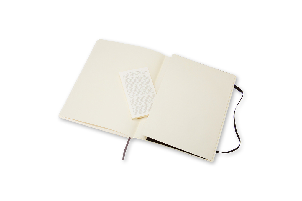 Zápisník Moleskine měkký linkovaný černý XL