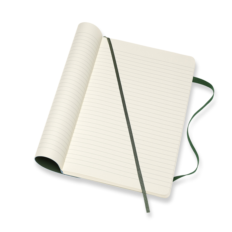 Zápisník Moleskine měkký linkovaný zelený L