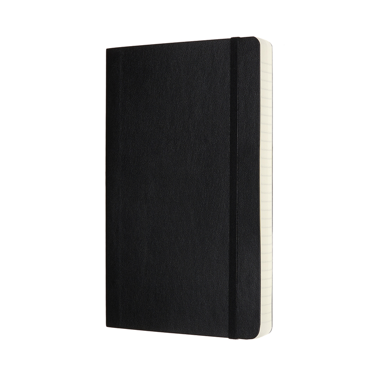Zápisník Moleskine Expanded měkký linkovaný černý L
