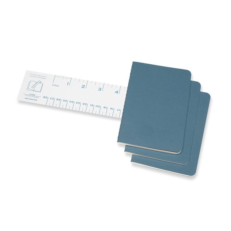 Sešity Moleskine Cahier 3 ks čisté modré S
