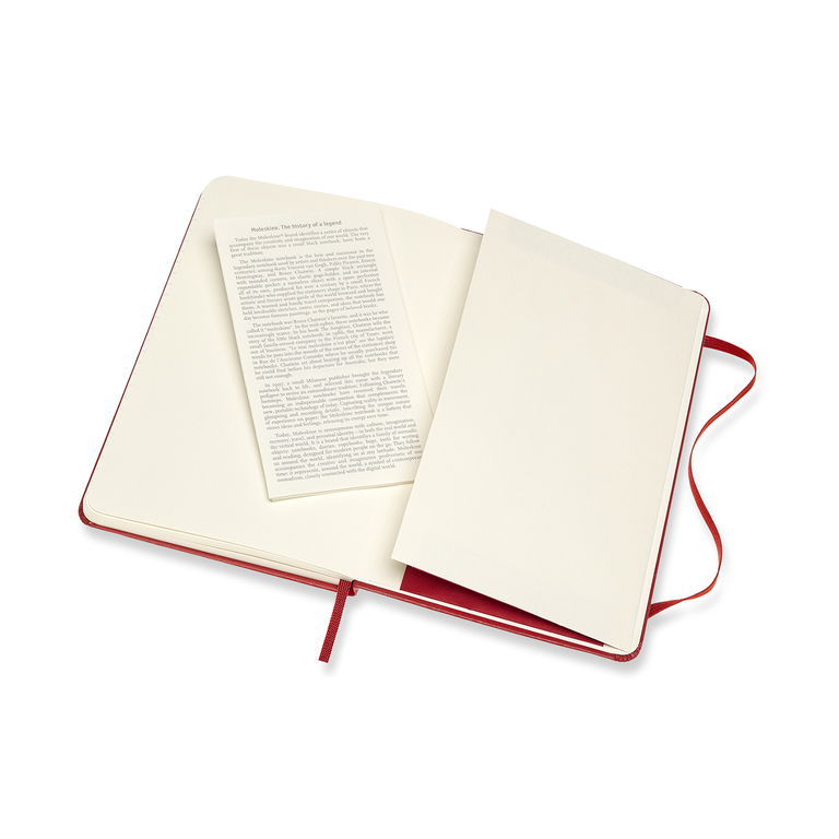 Zápisník Moleskine tvrdý linkovaný červený M