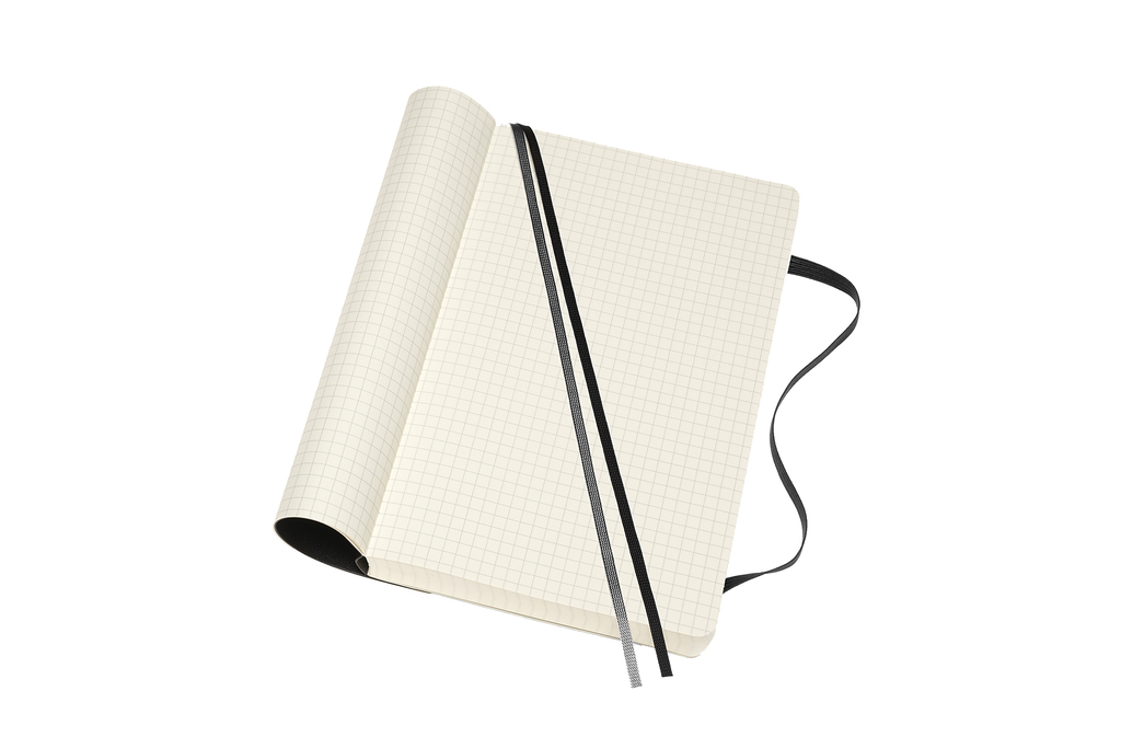 Zápisník Moleskine Expanded měkký čtverečkovaný černý L