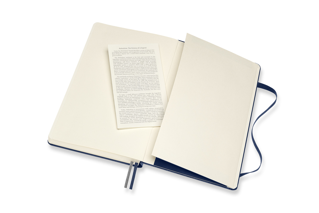 Zápisník Moleskine Expanded tvrdý linkovaný modrý L
