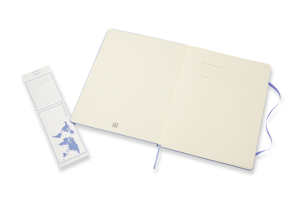 Zápisník Moleskine tvrdý čistý světle modrý XL