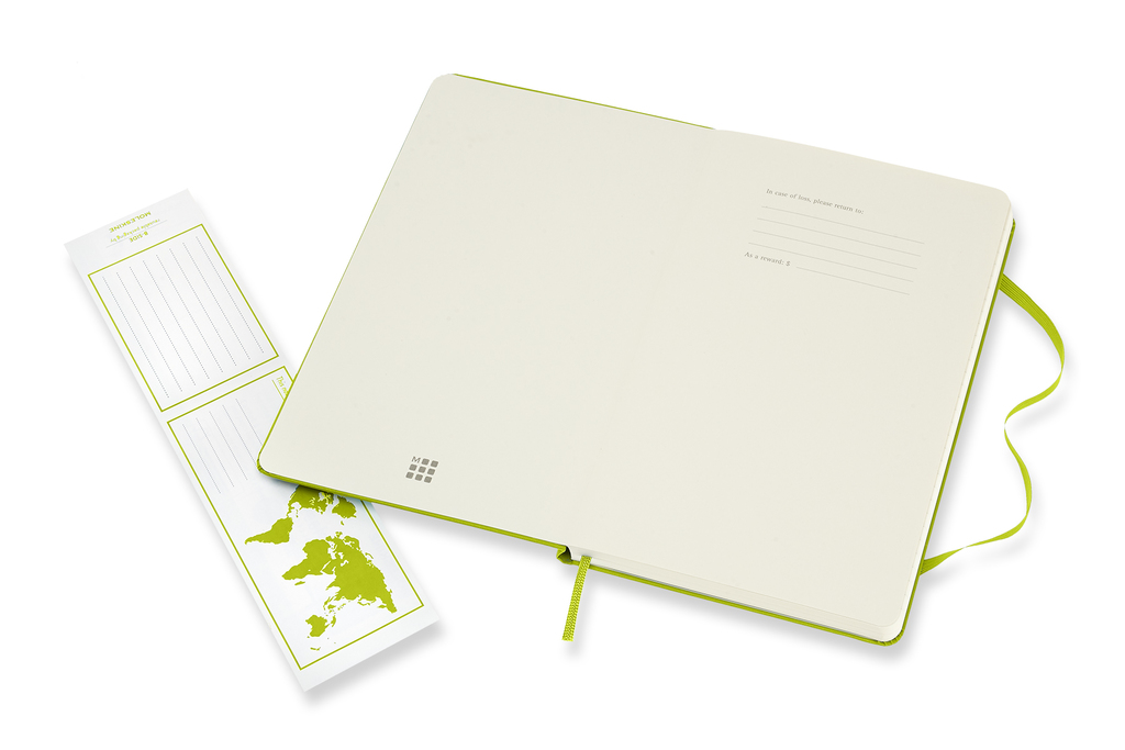 Zápisník Moleskine tvrdý čistý žlutozelený L