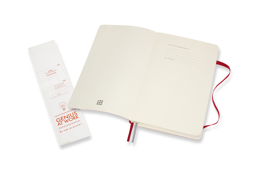 Zápisník Moleskine Expanded měkký linkovaný červený L
