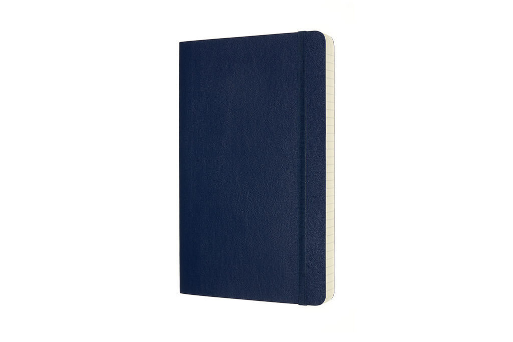 Zápisník Moleskine Expanded měkký linkovaný modrý L