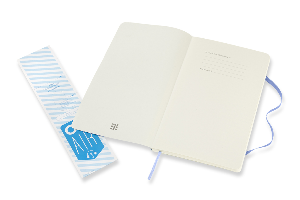 Zápisník Moleskine měkký linkovaný světle modrý L