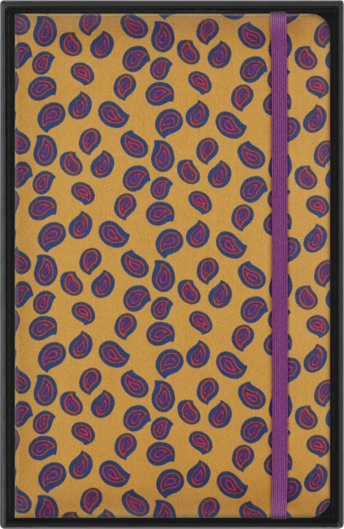 Silk zápisník Moleskine linkovaný žlutý L v dárkové krabici