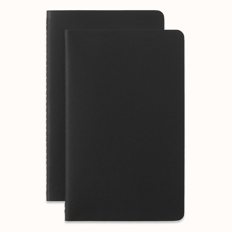 Smart sešity Cahier Moleskine 2 ks linkované černé L