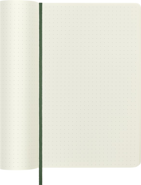 Zápisník Moleskine měkký tečkovaný zelený L