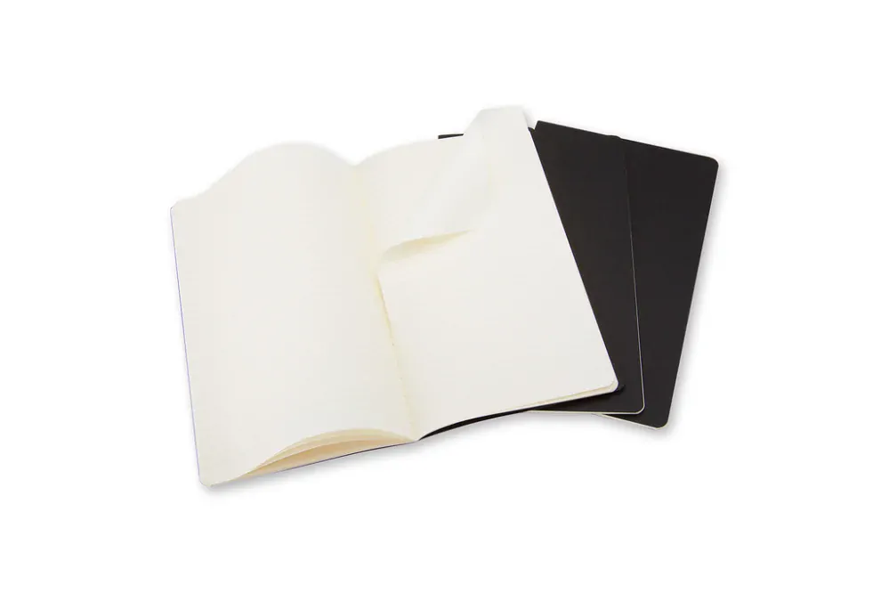 Sešity Moleskine Cahier 3 ks linkované černé S