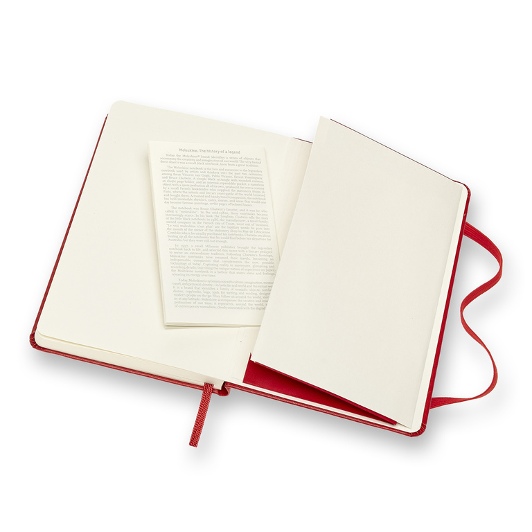 Zápisník Moleskine tvrdý čistý červený S