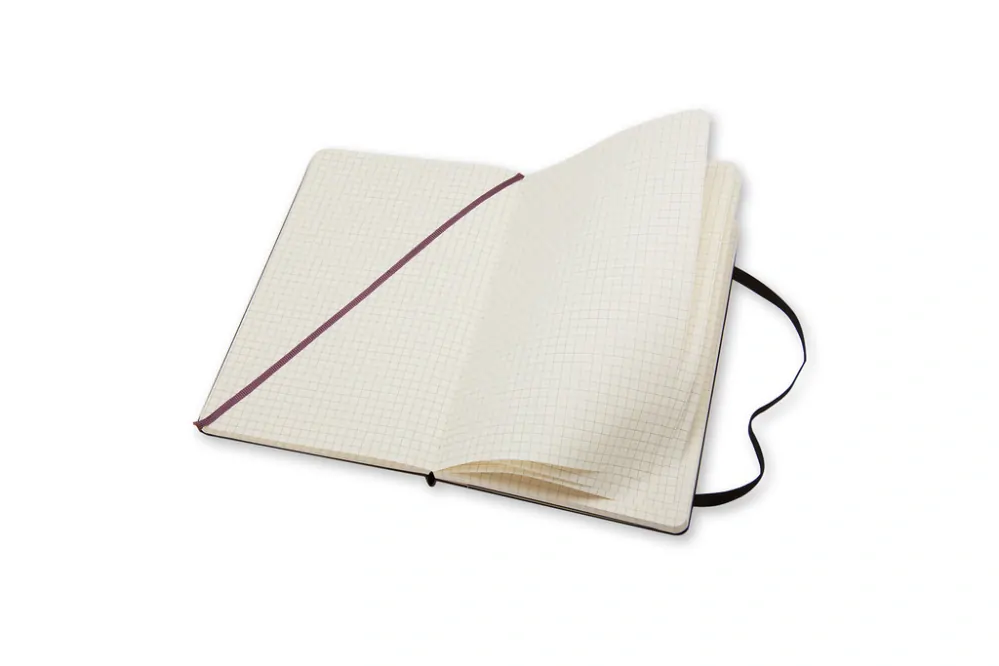 Zápisník Moleskine tvrdý čtverečkovaný černý L