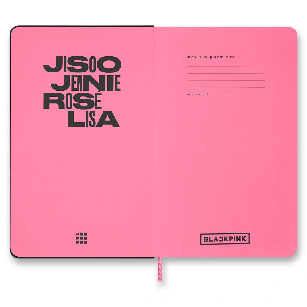 BLACKPINK sada Moleskine - skicář L a 5 akvarelových pastelek v dárkové krabici