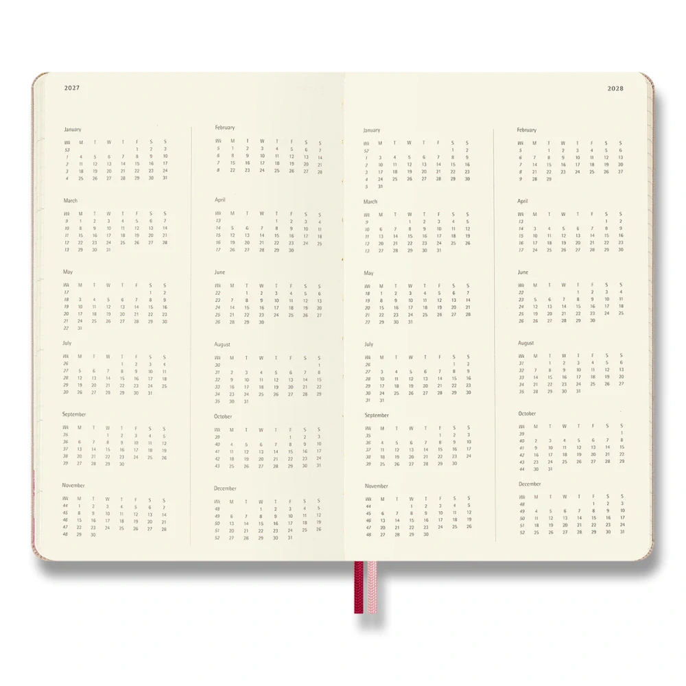 18měsíční týdenní diář Moleskine 2026-2027 Sakura L
