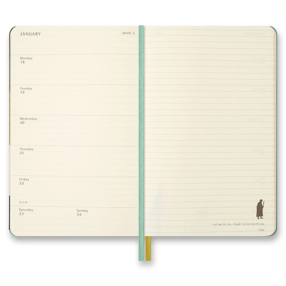 18měsíční týdenní diář Moleskine 2026-2027 The Lord of the Rings L