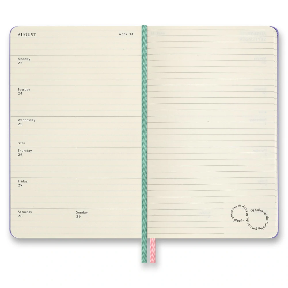 18měsíční týdenní diář Moleskine 2026-2027 Alice in Wonderland L