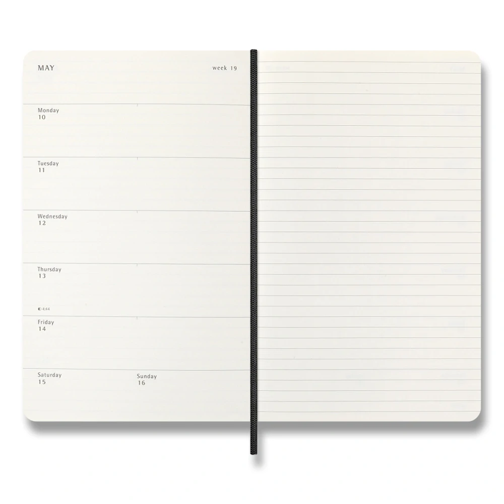 Precious & Ethical Vegea plánovácí zápisník Moleskine 2027 měkký černý L v dárkové krabici