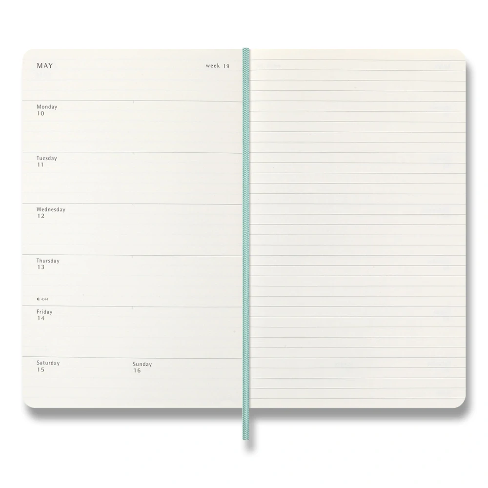 Precious & Ethical Vegea plánovácí zápisník Moleskine 2027 měkký zelený L v dárkové krabici