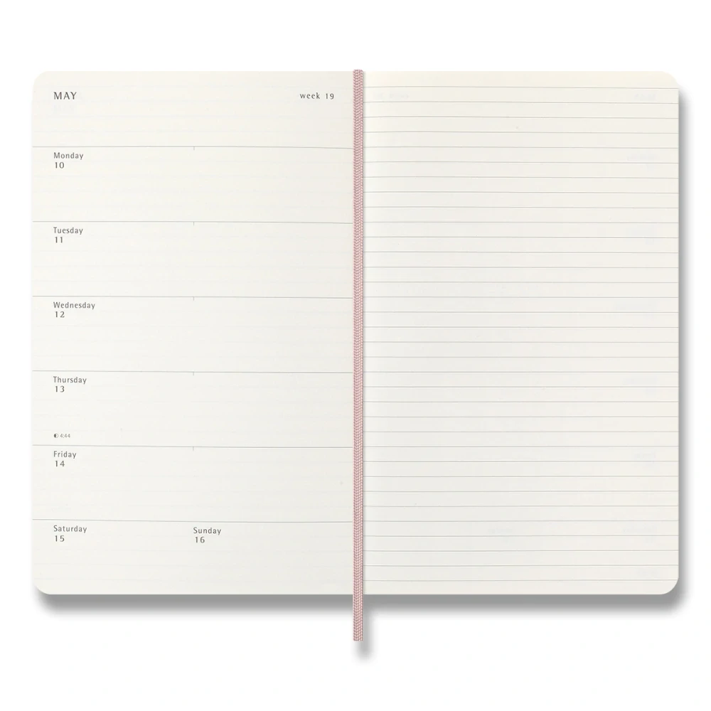 Precious & Ethical Vegea plánovácí zápisník Moleskine 2027 měkký růžový L v dárkové krabici