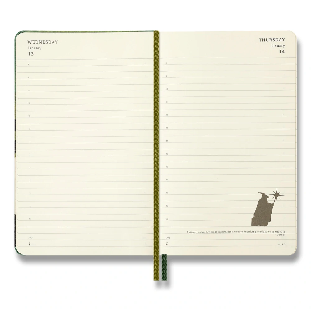 Diář MOLESKINE 2027 denní tvrdý The Lord of the Rings L Merry and Pippin