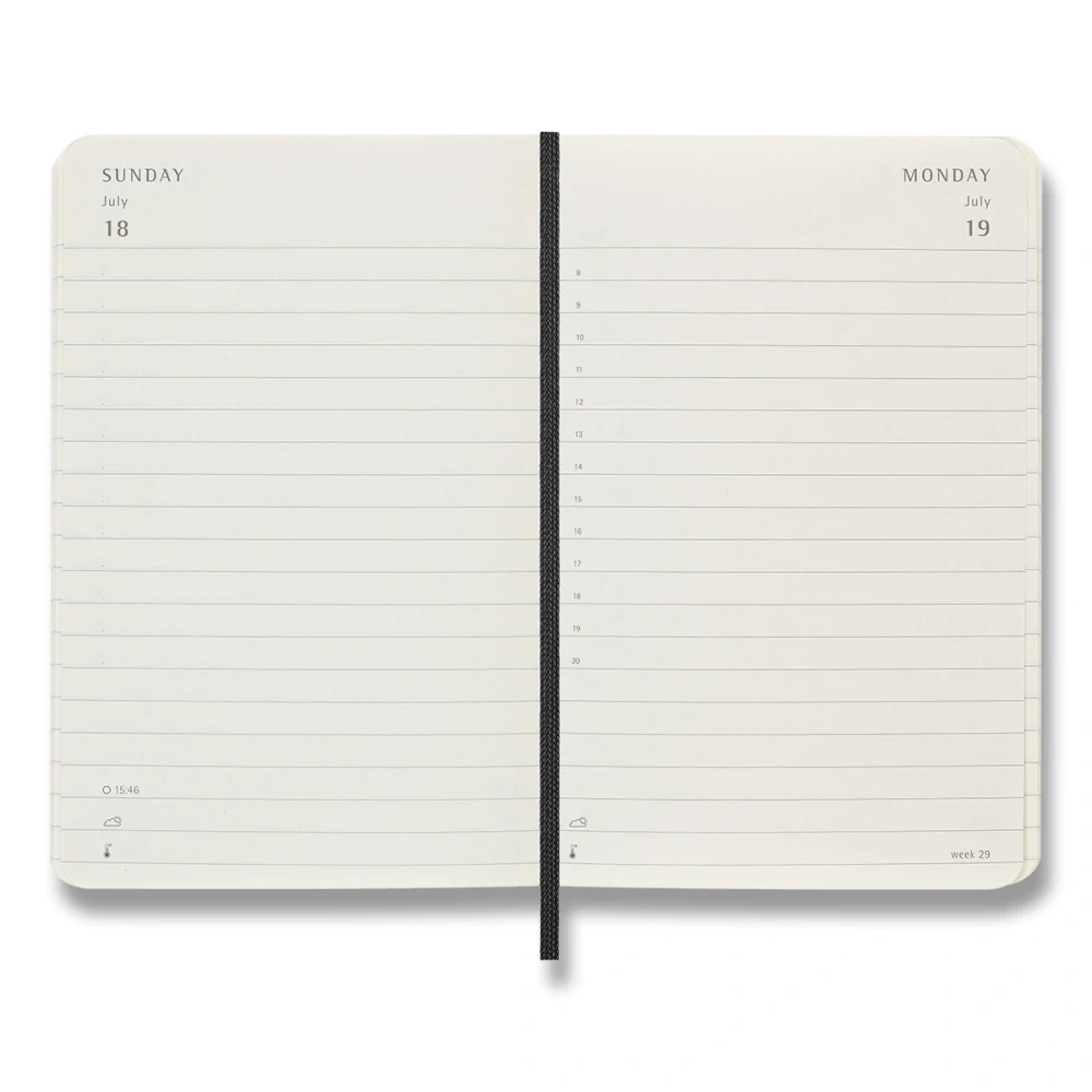 Diář Moleskine 2027 denní měkký černý S
