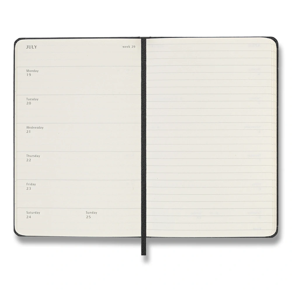 Plánovací zápisník Moleskine 2027 tvrdý černý S