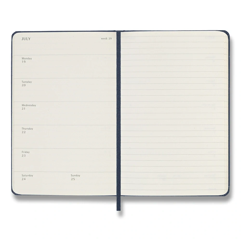 Plánovací zápisník Moleskine 2027 tvrdý modrý S