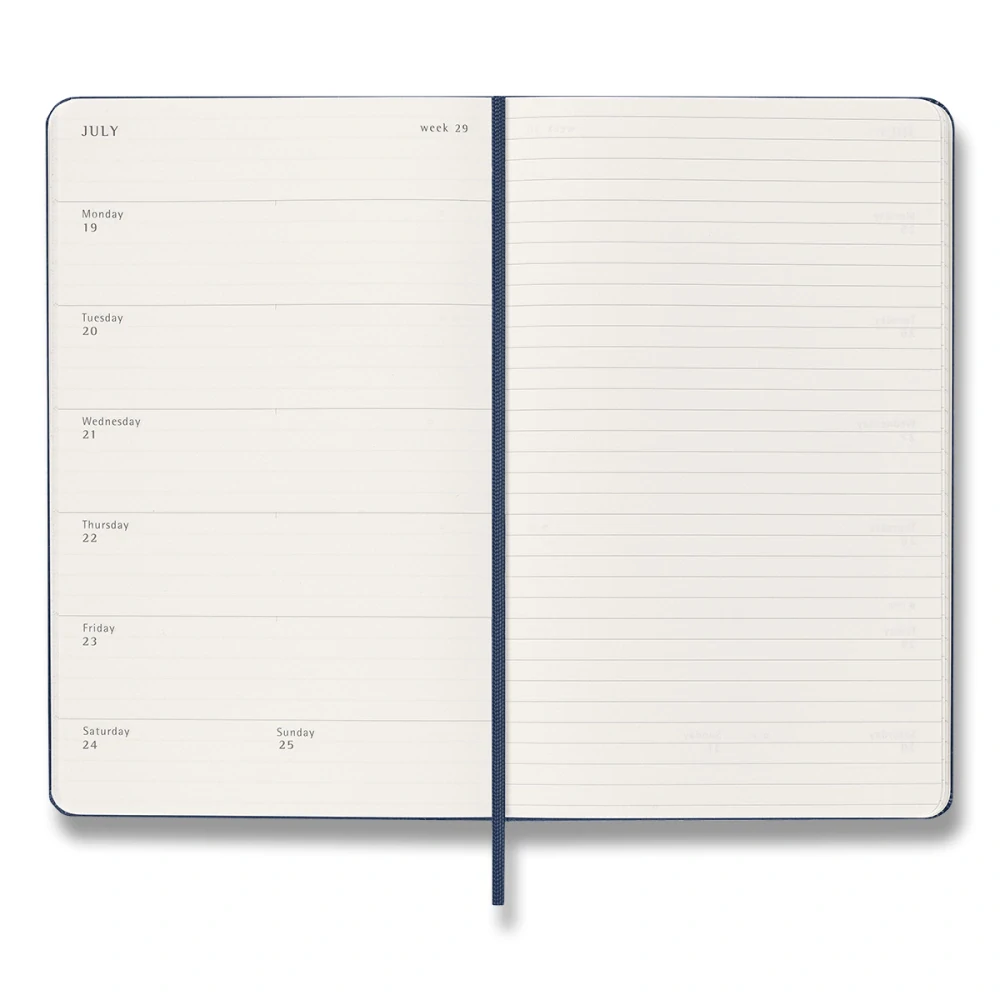 Plánovací zápisník Moleskine 2027 tvrdý modrý L