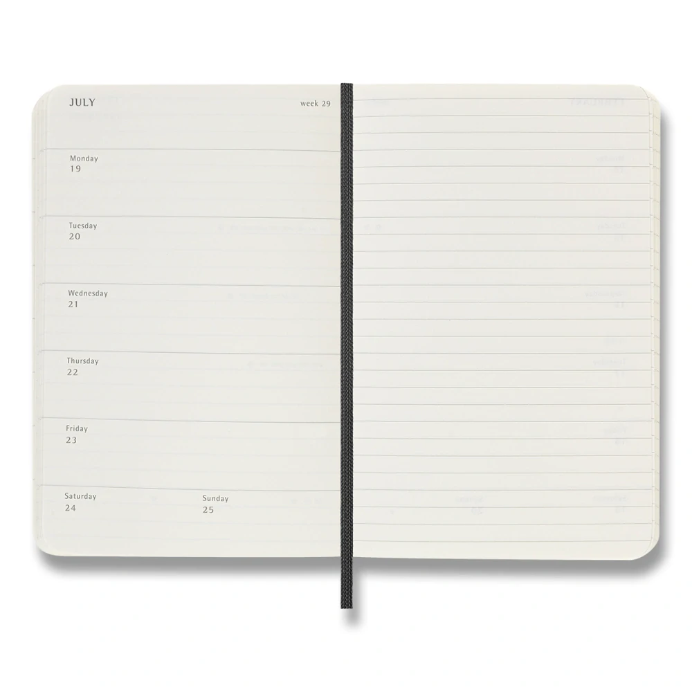 Plánovací zápisník Moleskine 2027 měkký černý S