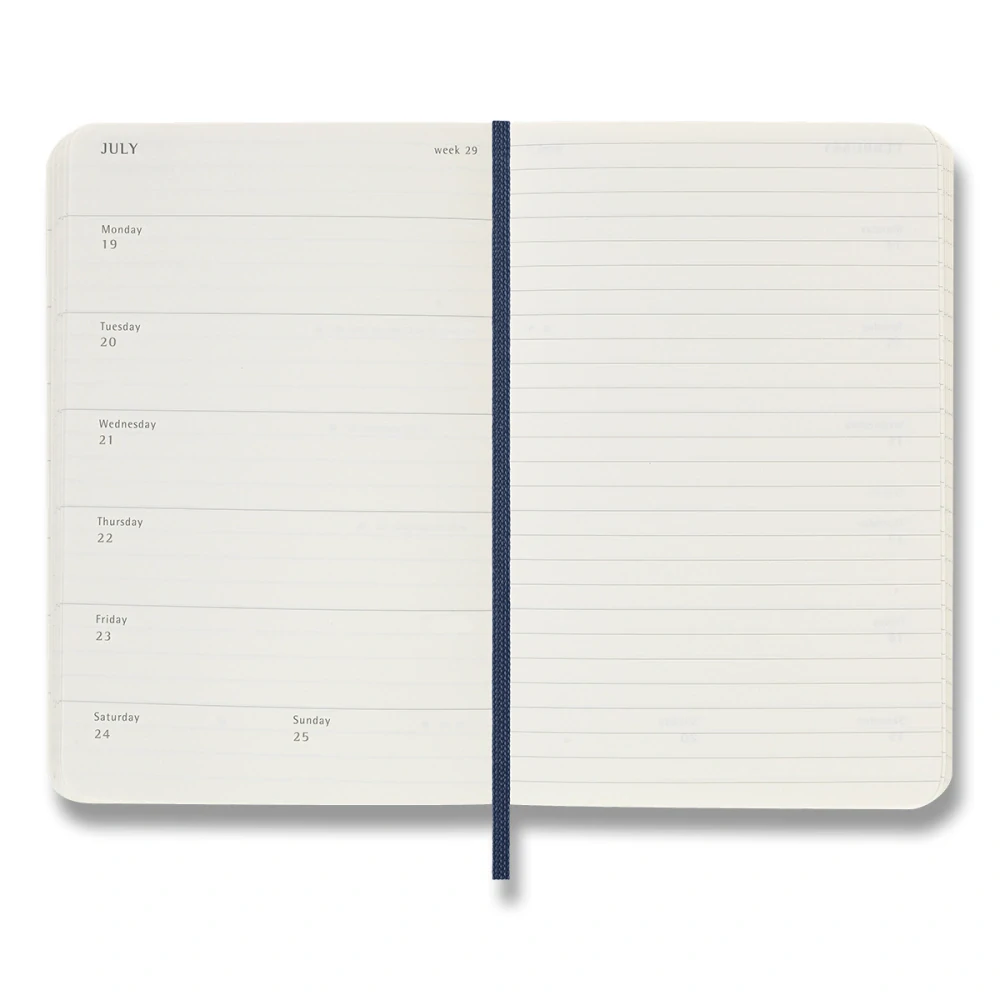 Plánovací zápisník Moleskine 2027 měkký modrý S