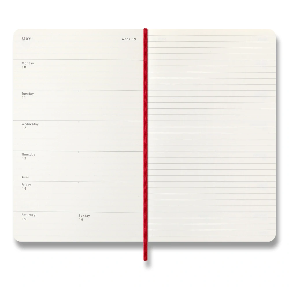 Plánovací zápisník Moleskine 2027 měkký červený L