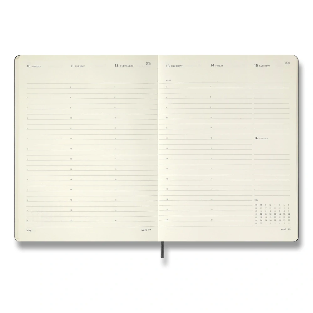 Smart plánovací zápisník Moleskine PRO 2027 tvrdý černý XL