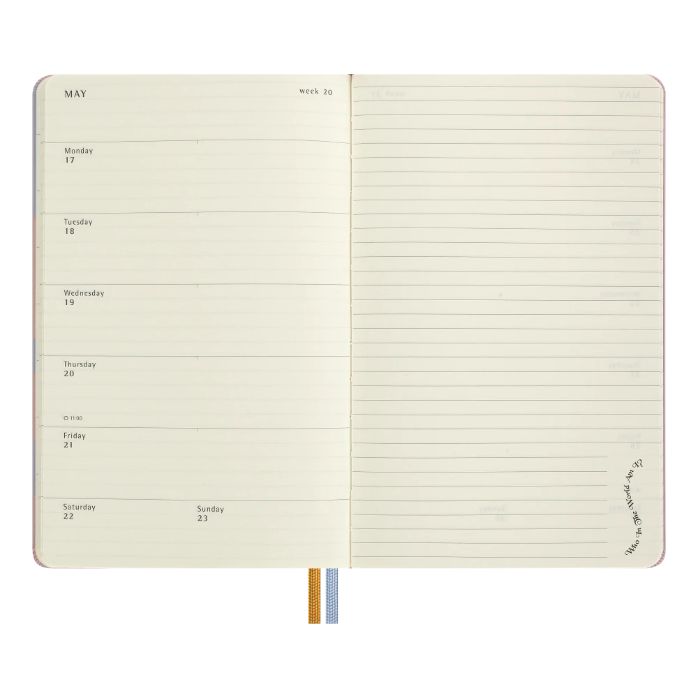 Diář MOLESKINE 2027 týdenní tvrdý Alice In Wonderland L