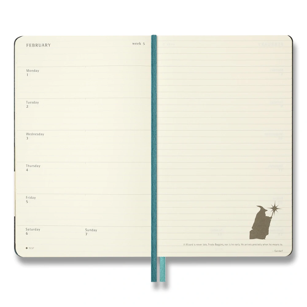 Diář MOLESKINE 2027 týdenní tvrdý The Lord of the Rings L