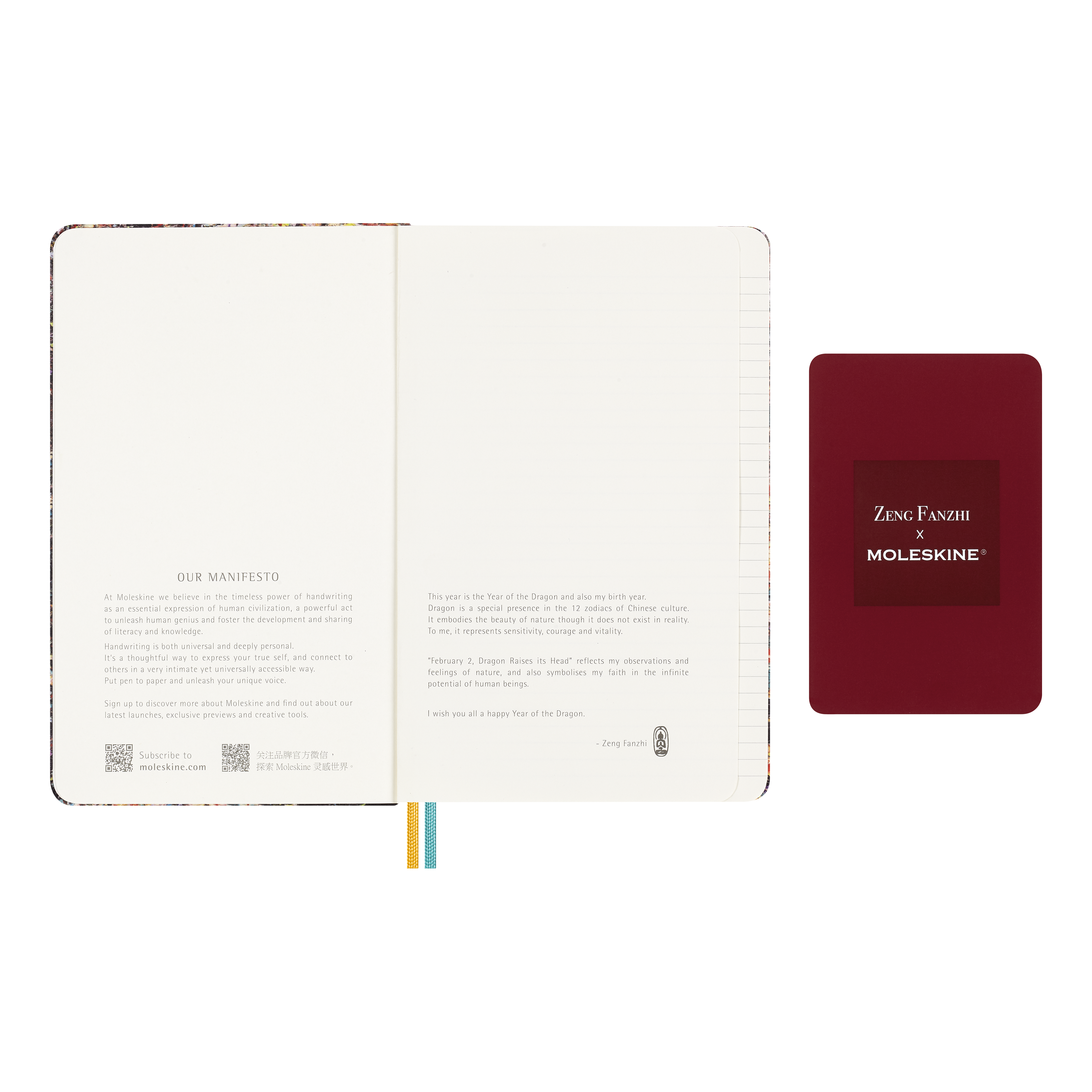 Zápisník Moleskine  Year of the Dragon linkovaný L v dárkové krabici