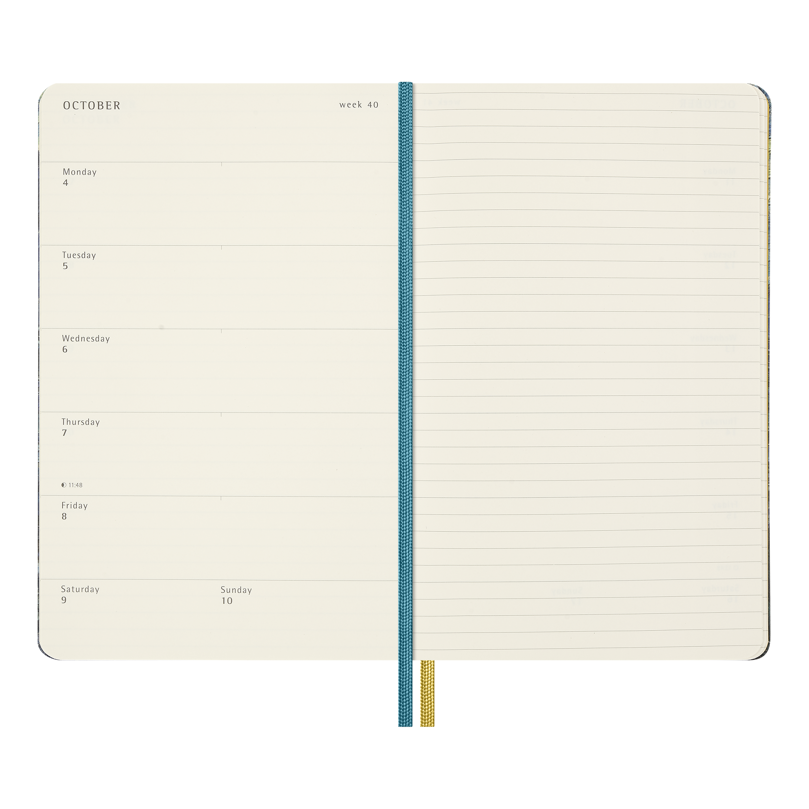 Diář MOLESKINE 2027 týdenní tvrdý MoMA Van Gogh L