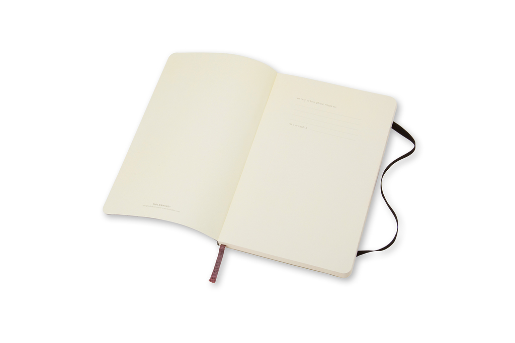 Zápisník Moleskine měkký linkovaný černý S