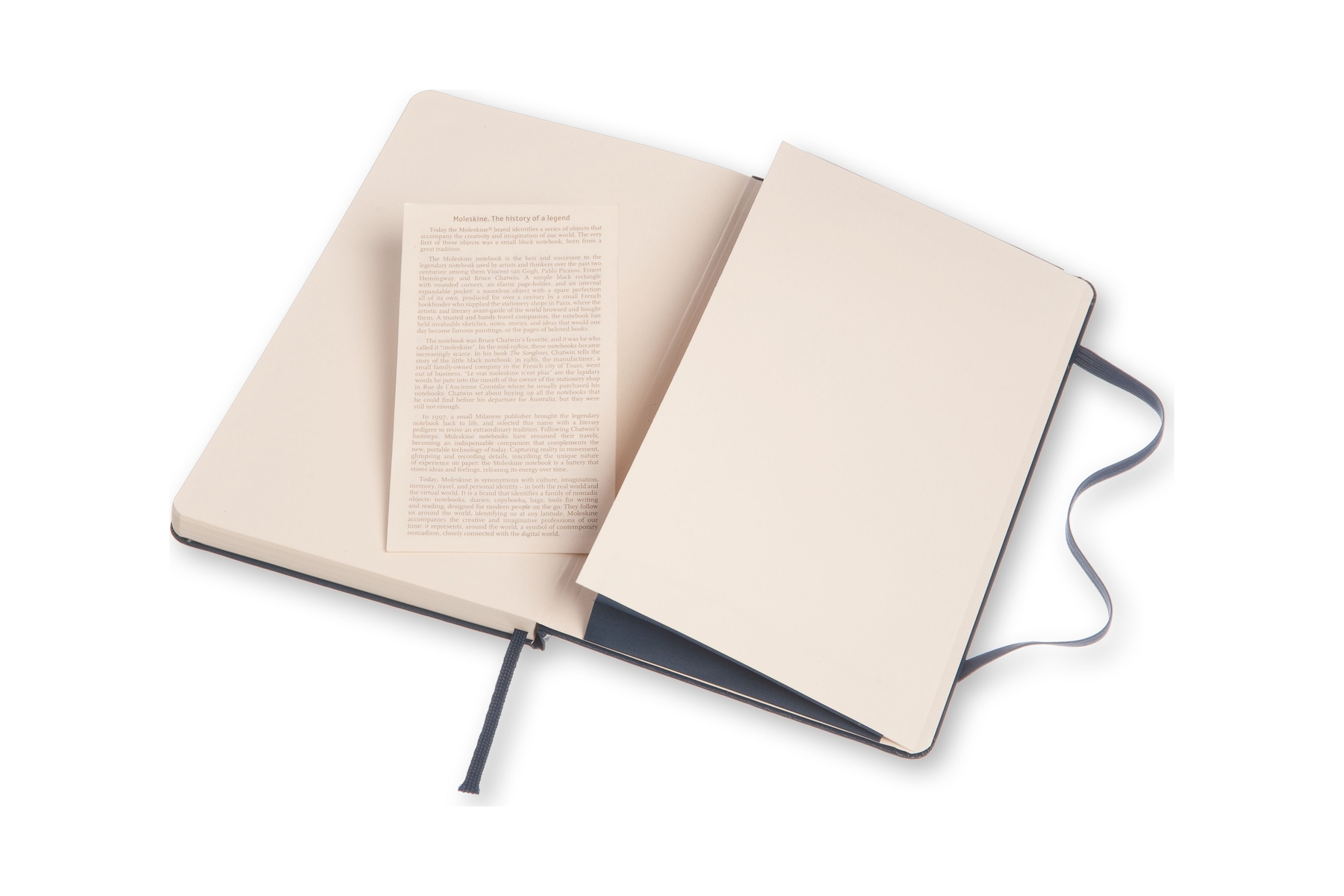 Zápisník Moleskine tvrdý linkovaný modrý L
