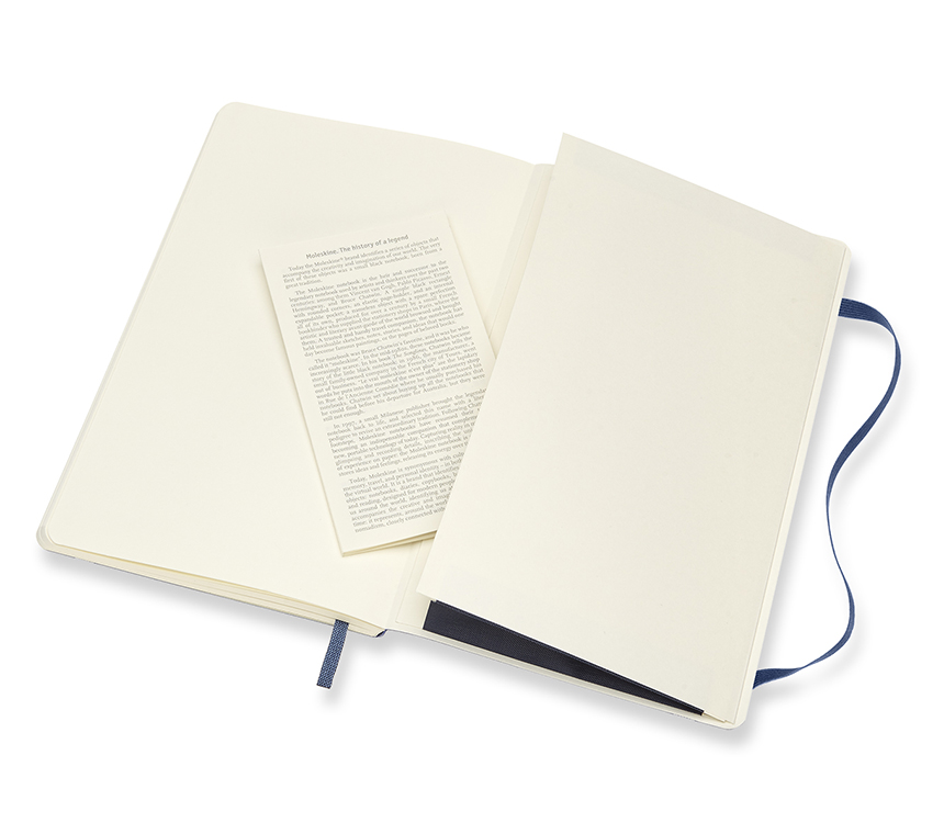 Zápisník měkký tečkovaný modrý L