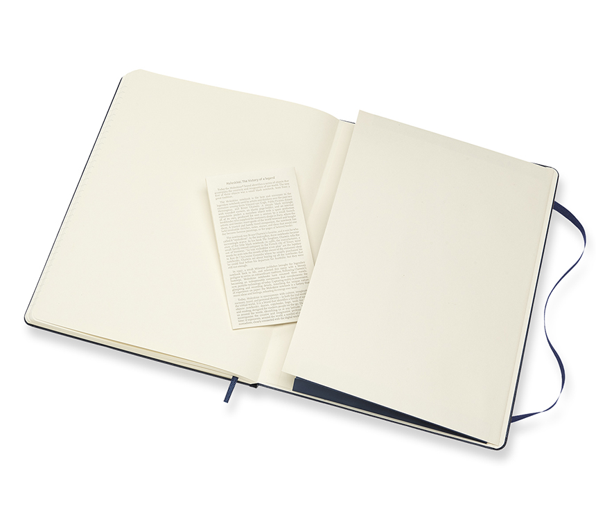 Zápisník Moleskine tvrdý linkovaný modrý XL