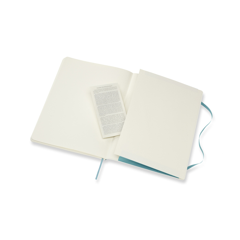 Zápisník Moleskine měkký linkovaný modrozelený XL