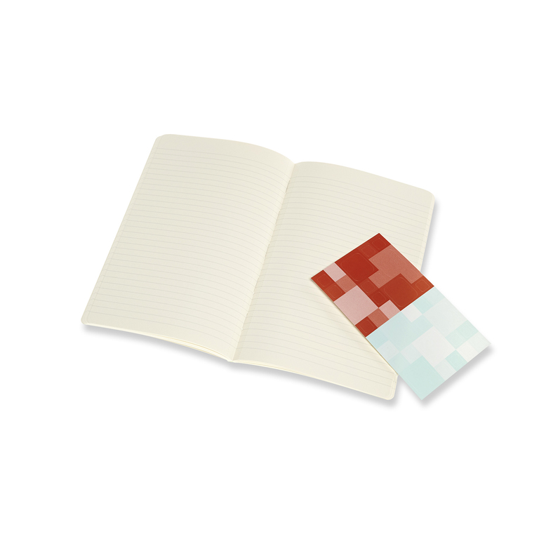 Volant zápisníky Moleskine 2 ks linkovaný oranžový a modrý L