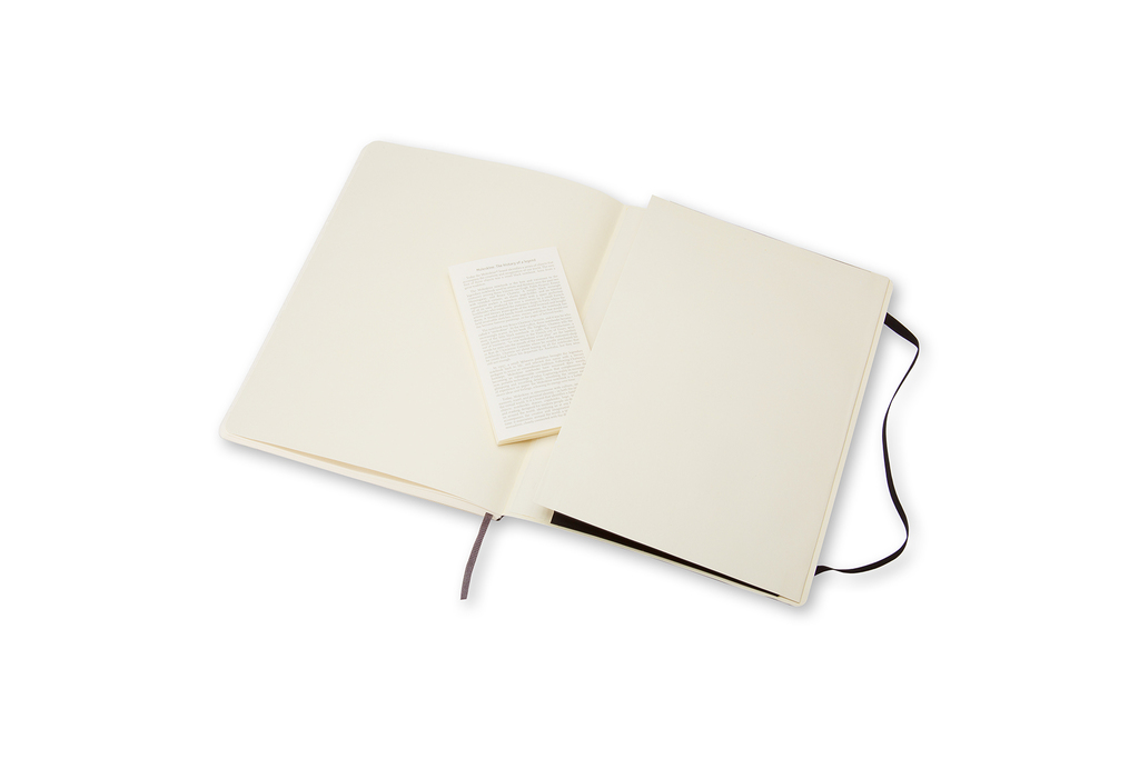 Zápisník Moleskine měkký čistý černý XL