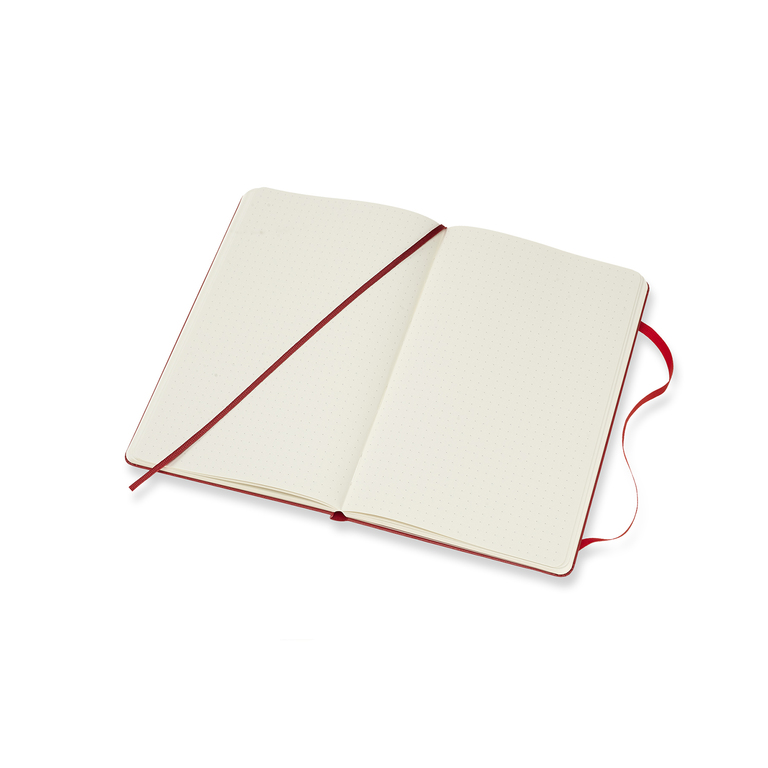 Zápisník Moleskine tvrdý tečkovaný červený L