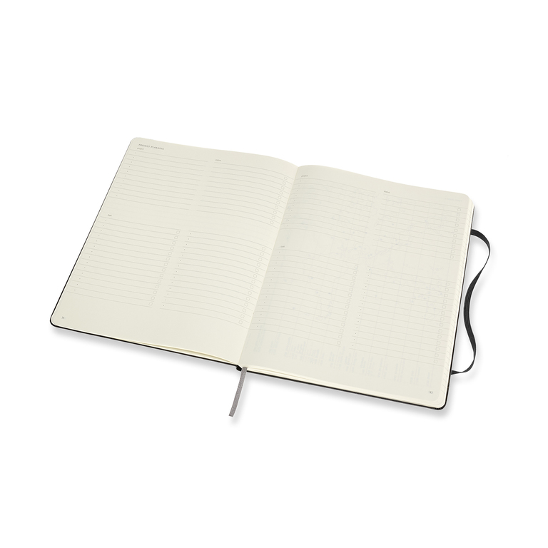 Professional diář-zápisník Moleskine tvrdý černý XL
