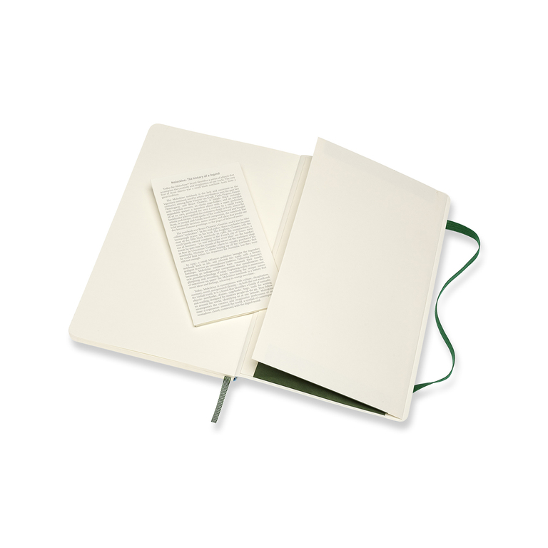 Zápisník Moleskine měkký linkovaný zelený L
